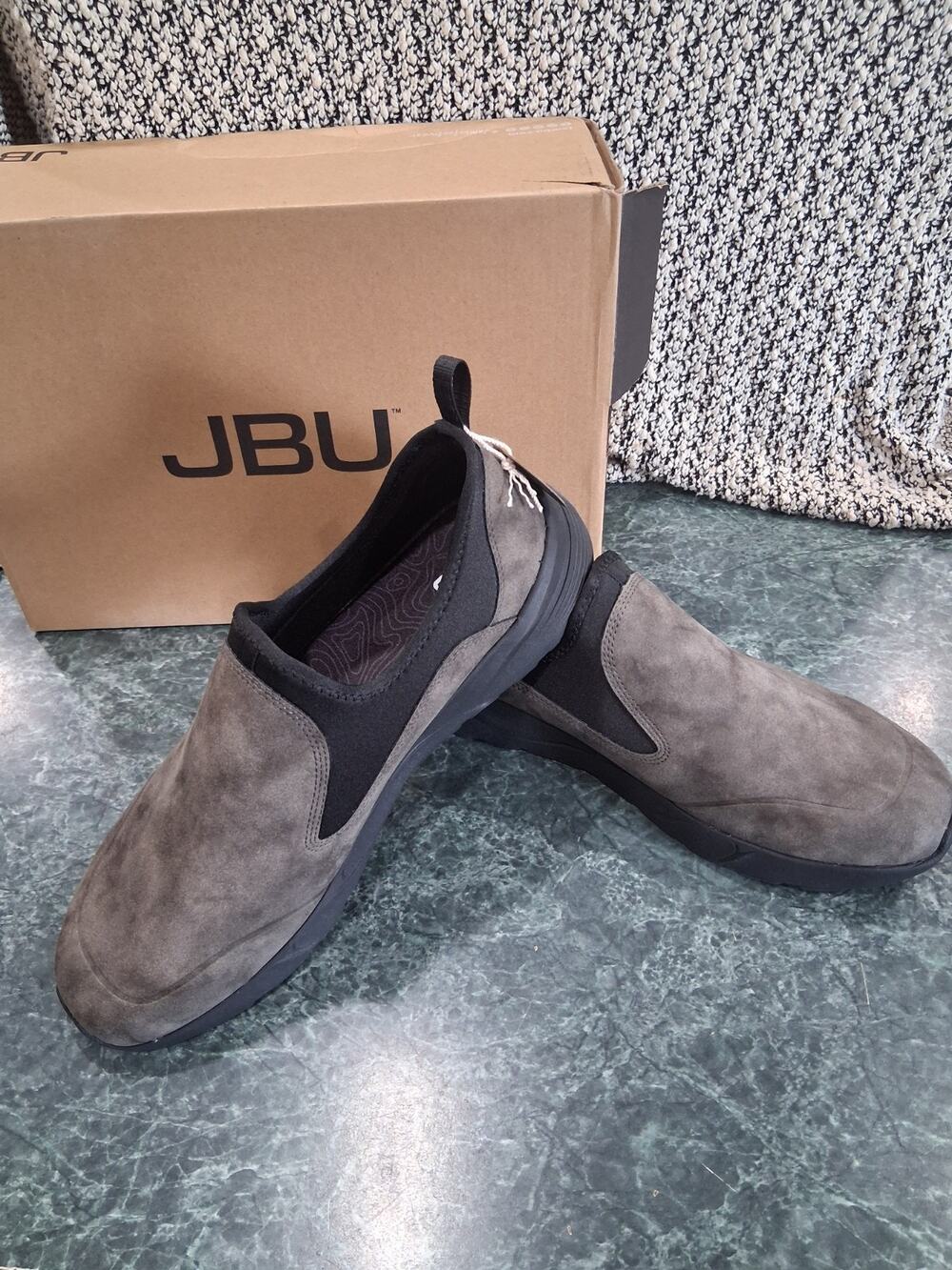 JBU Jambu Slip On Memory Foam Comfort Shoes Darren Gunsmoke Mens Size 9.5 $90